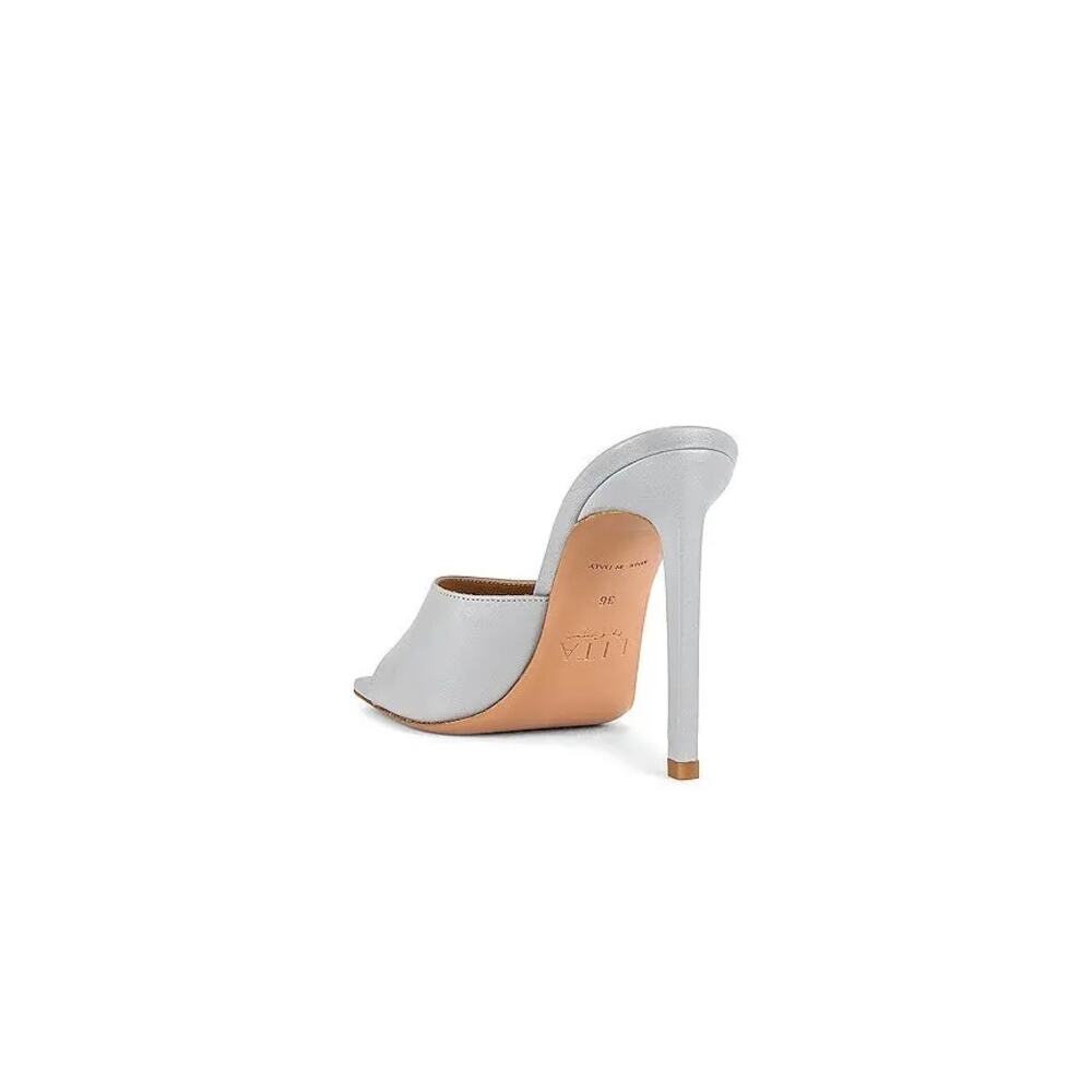 Lita by Ciara | Square Toe Mule in Silver - Picture 3 of 8